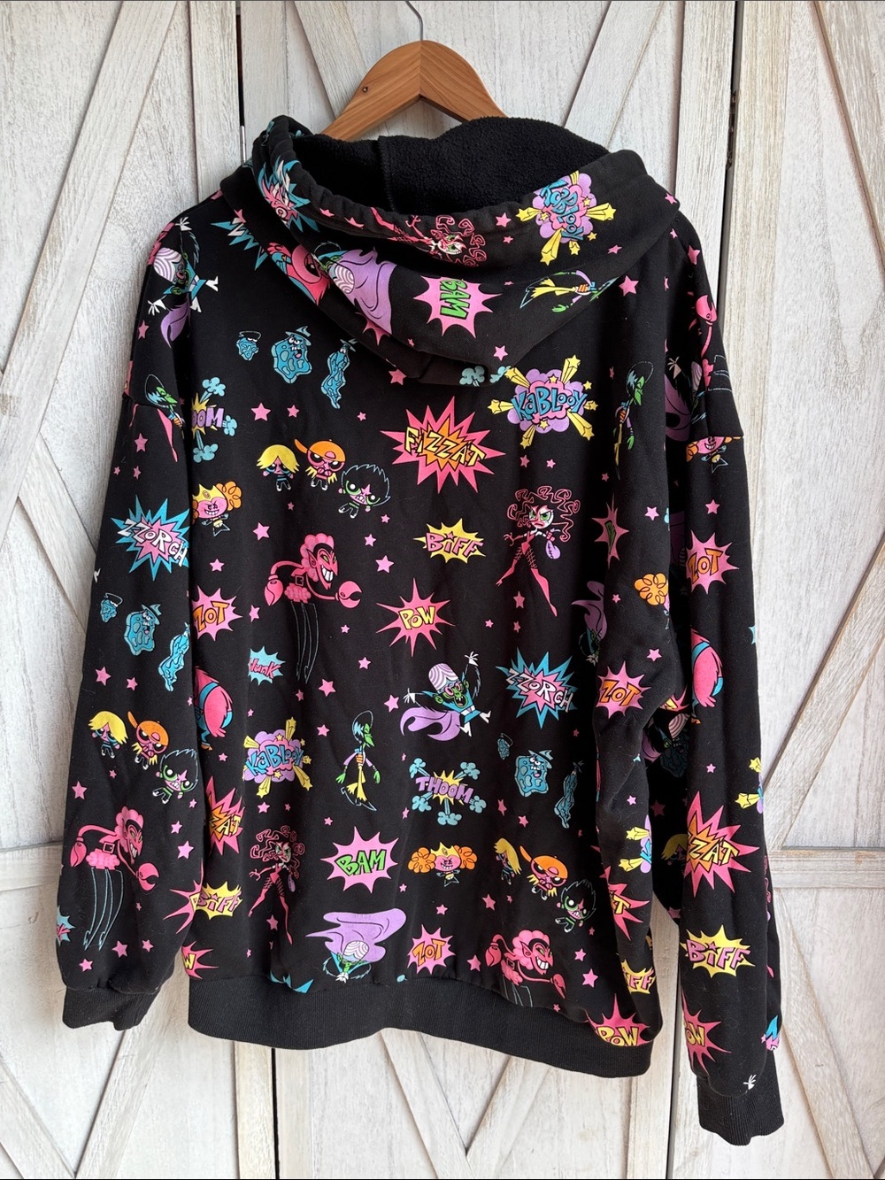 Dolls Kill x The Powerpuff Girls Villains Oversized Hoodie Black Medium - Picture 6 of 9